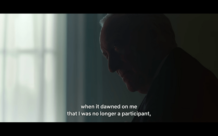 ... when it dawned on me that I was no longer a participant, ...